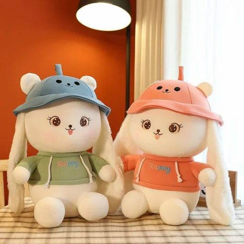 Happy Bunny Plush Doll Soft Cushion Toy
