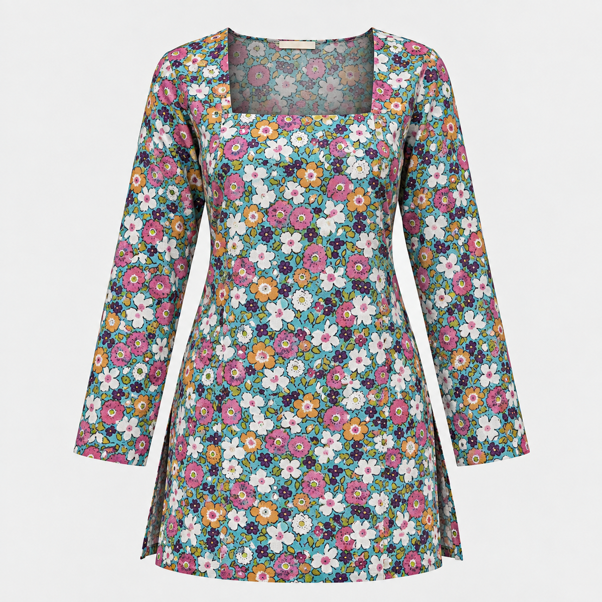 Floral Bloom- Square Neck Kurti