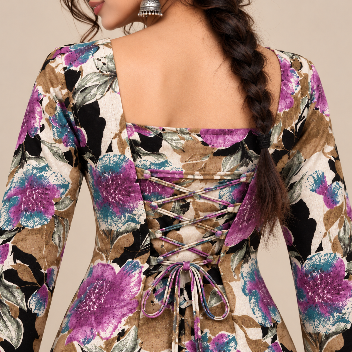 Aurelia Botanique- Corset Back Kurti