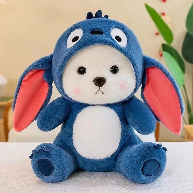 Cute Blue Bunny Teddy Plush Toy with Soft Fur & Gift Aesthetic