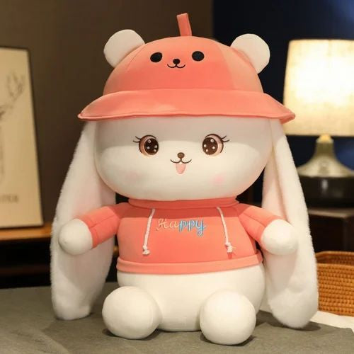 Happy Bunny Plush Doll Soft Cushion Toy