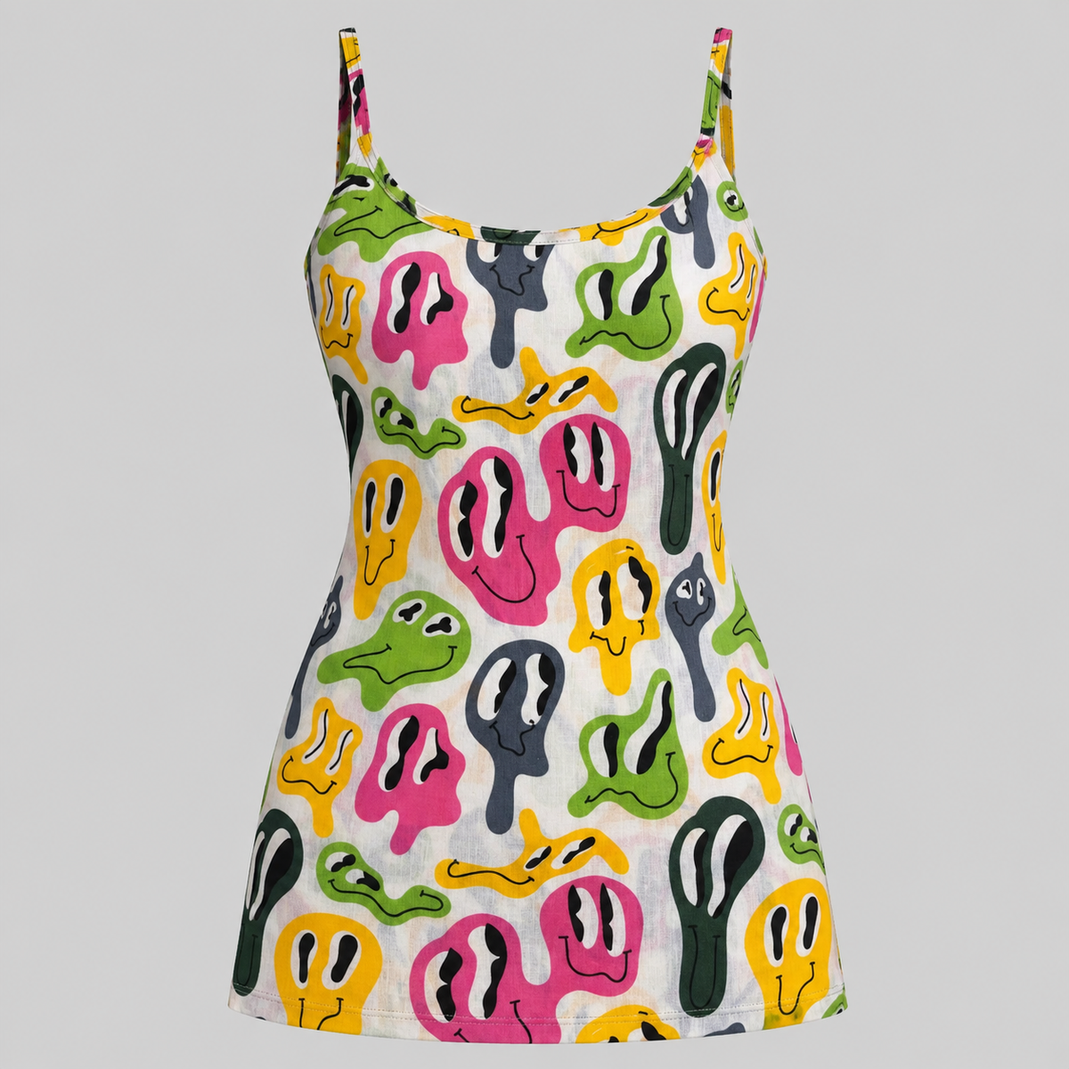 Pop Art Faces- Sleeveless Kurti