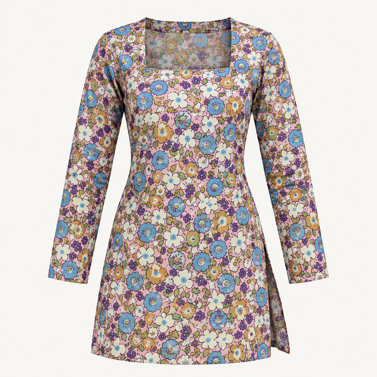 Spring Bloom- Square Neck Kurti