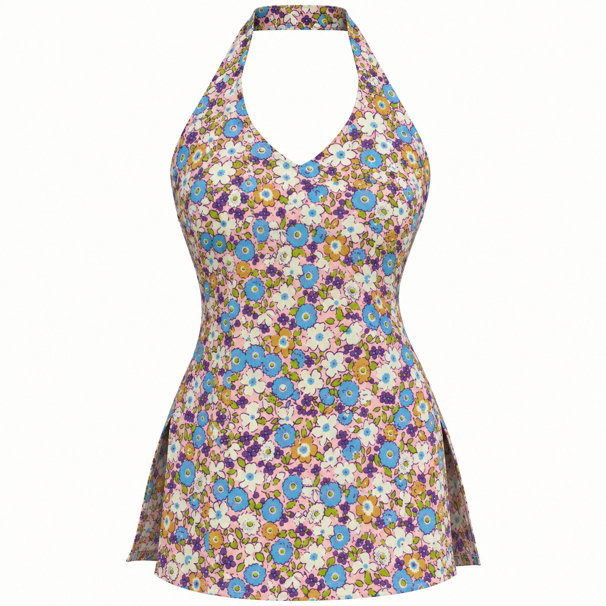 Spring Bloom- Halter Neck Kurti