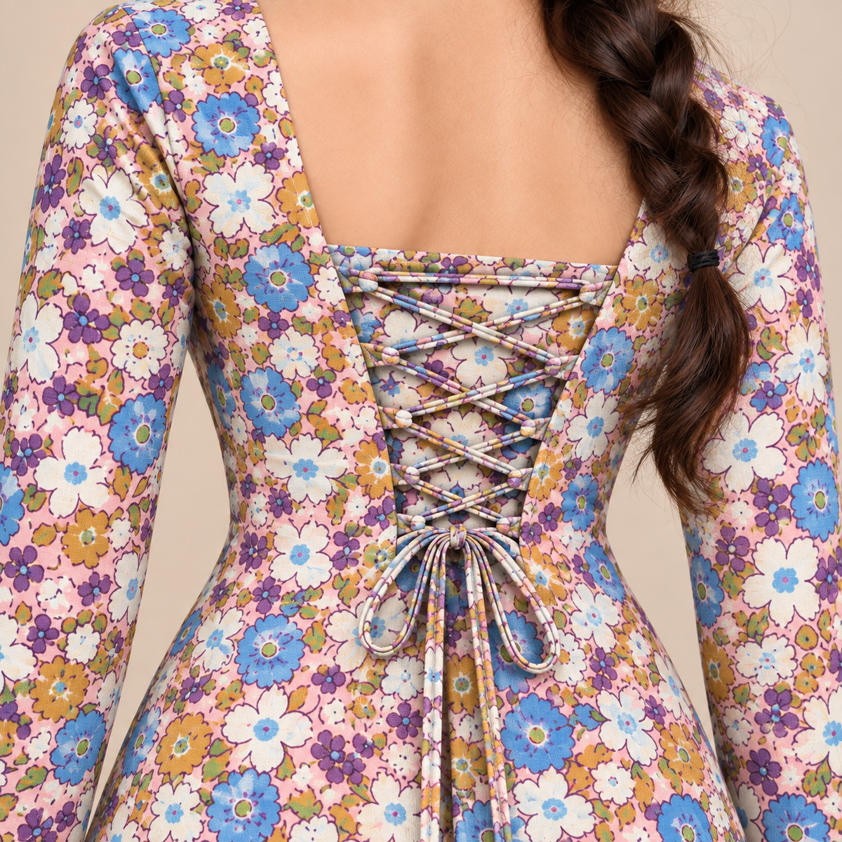 Spring Bloom- Corset Back Kurti