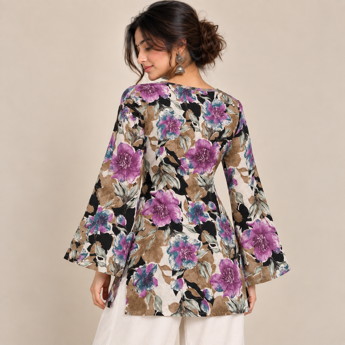 Aurelia Botanique- Bell Sleeve Kurti
