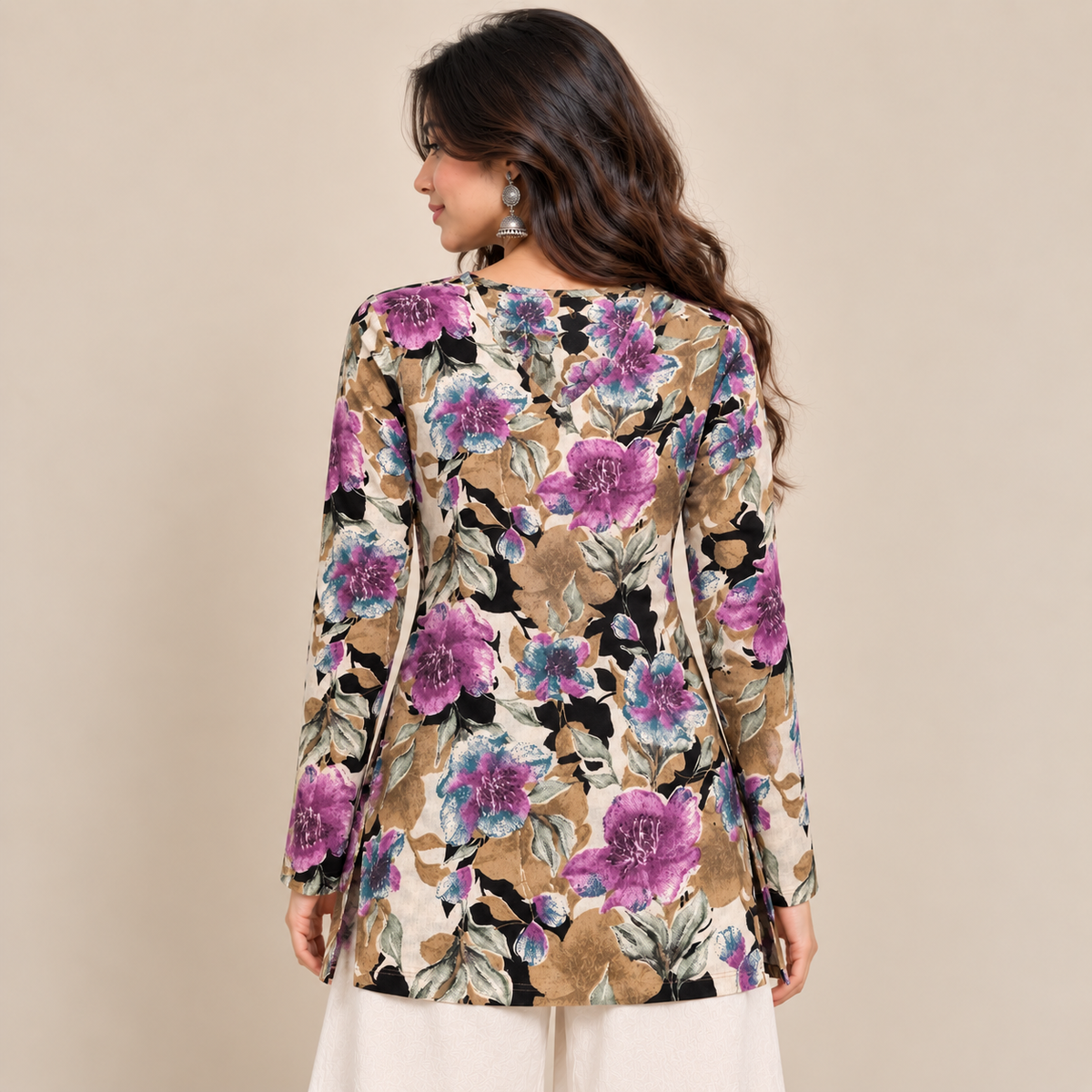 Aurelia Botanique- Straight Sleeve Kurti