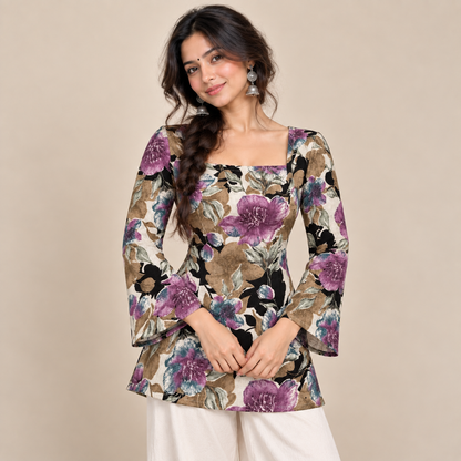 Aurelia Botanique- Corset Back Kurti
