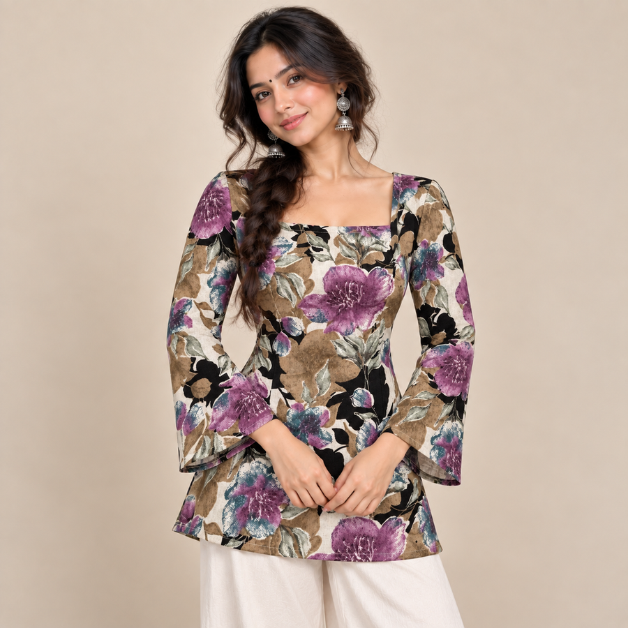 Aurelia Botanique- Corset Back Kurti