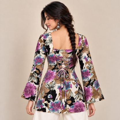 Aurelia Botanique- Corset Back Kurti