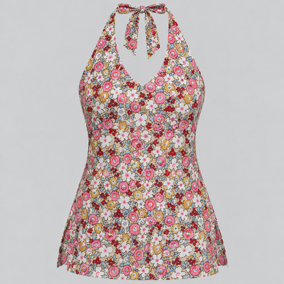 Floral Halter-Neck Kurti